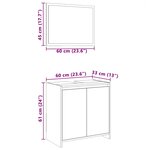 vidaXL Ensemble de meubles de salle de bain 2 Pièces Chêne marron