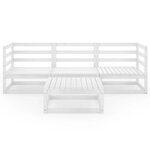 Salon de jardin meuble d'extérieur ensemble de mobilier 4 pièces blanc bois de pin massif 02_0016213