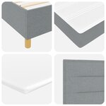 vidaXL Lit box spring avec matelas gris clair simple en tissu