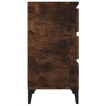 vidaXL Table de chevet chêne fumé 40x35x70 cm bois d'ingénierie
