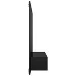 vidaXL Meuble TV mural Noir brillant 120x23 5x90 cm Bois d’ingénierie