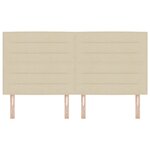 vidaXL Tête de lit Design à lignes Crème 90 cm Tissu