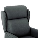 vidaXL Chaise de massage en tissu gris foncé