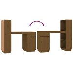 vidaXL Bureau Marron miel 110x53x117 cm Bois massif de pin