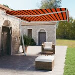 vidaXL Auvent automatique sur pied 400x350 cm Orange/marron