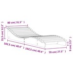 vidaXL Chaise longue cire marron 205x80x31 5 cm bois massif de pin