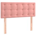 vidaXL Sommier à lattes de lit avec matelas Rose 90x200 cm Velours
