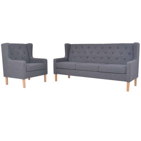 Ensemble de canapés 2 Pièces tissu gris