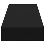 vidaXL Étagère murale flottante avec tiroir Noir 80x25x8 cm