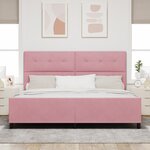 Cadre de Lit vidaXL Rose 200x200 cm Velours