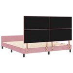 Cadre de lit en velours rose vidaXL 180x200 cm