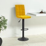vidaXL Tabouret de bar Jaune moutarde Velours