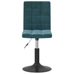 vidaXL Chaises pivotantes à manger lot de 6 bleu velours