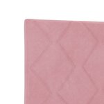 vidaXL Tête de lit LED Rose Ensemble de 2 Rose Tissu  Bois 90 cm USB-C