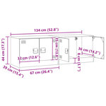 vidaXL Meubles TV 2 Pièces rose 67x39x44 cm acier