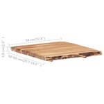 vidaXL Dessus de table Bois d'acacia massif 58x(50-60)x3 8 cm