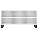 vidaXL Meuble TV blanc brillant 103 5x30x50 cm bois d'ingénierie