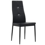 vidaXL Chaises à manger lot de 6 noir similicuir