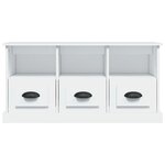vidaXL Meuble TV blanc 100x35x50 cm bois d'ingénierie