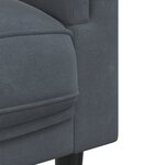 vidaXL Canapé avec coussins 3 places gris foncé velours