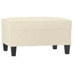 vidaXL Repose-pied Crème 70x55x41 cm Similicuir