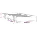 vidaXL Cadre de lit sans matelas marron miel 75x190 cm bois massif