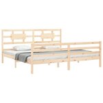 vidaXL Cadre de lit avec tête de lit 200x200 cm bois massif