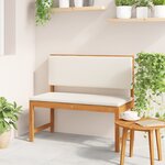 Banc de jardin vidaXL avec coussins 100x50x91 cm en bois massif d'acacia