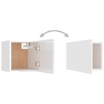 vidaXL Ensemble de meubles TV 6 Pièces Blanc brillant Bois d'ingénierie