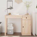 vidaXL Bureau 100x50x75 cm Bois massif de pin
