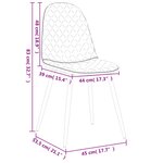 vidaXL Chaises à manger lot de 2 Noir Velours
