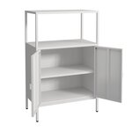 Armoire de bureau casier de bureau meuble de rangement pour salon bureau chambre atelier acier 110 x 70 x 40 cm gris clair 03_0006317