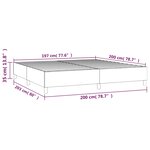 vidaXL Cadre de lit Cappuccino 200x200 cm Similicuir