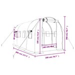 vidaXL Serre avec cadre en acier blanc 8 m² 4x2x2 m