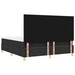 vidaXL Lit à ressorts avec matelas et banc noir 180x200 cm tissu