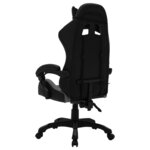 Chaise fauteuil siège pivotante de bureau informatique étude de jeux vidéo avec LED RVB et similicuir gris 02_0024206