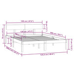 vidaXL Cadre de lit sans matelas blanc bois massif 120x200 cm