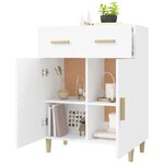 vidaXL Buffet blanc 69 5x34x89 cm bois d’ingénierie