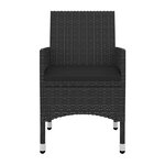 vidaXL Mobilier à dîner de jardin coussins 5 Pièces Résine tressée Verre