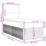 vidaXL Sommier à lattes de lit et matelas Vert foncé 80x200 cm Velours