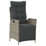 vidaXL Chaises inclinables de jardin lot de 2 et repose-pied rotin