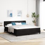 Lit de box spring vidaXL avec matelas Noir 180x200 cm Velours