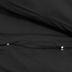 vidaXL Ensemble de housse de couette Noir 260x220 cm Coton