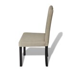 vidaXL Chaises à manger lot de 6 poil de chameau tissu