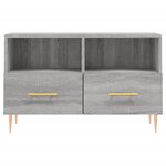 vidaXL Meuble TV Sonoma gris 80x36x50 cm Bois d'ingénierie