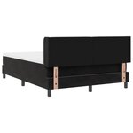 Box Spring vidaXL avec Matelas Noir 140x200 cm Velours
