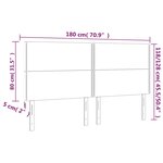 vidaXL Têtes de lit 4 Pièces Rose 90x5x78/88 cm Velours