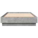 vidaXL Cadre de lit gris béton 100x200 cm bois d'ingénierie