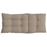 vidaXL Coussins de chaise à dossier haut lot de 2 taupe tissu oxford