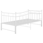 vidaXL Cadre de canapé-lit extensible sans matelas blanc 90x200 cm